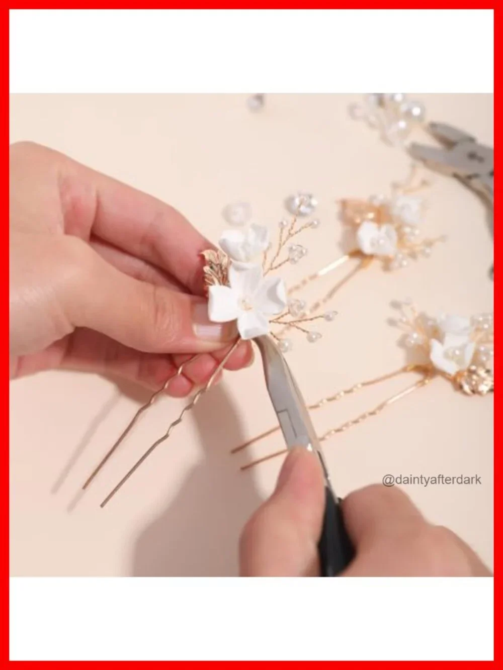 Handmade Pearl Bridal Hair Pins Wedding Hair Accessories for Women